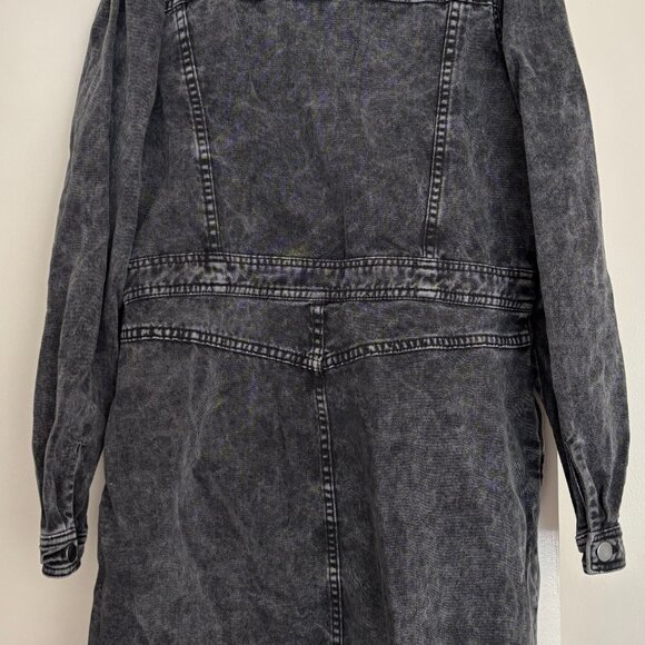 Sezane Alberta Denim Dress Grey Black (size 46/XL) - Picture 4 of 5
